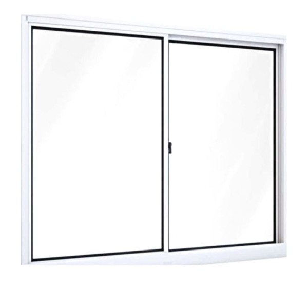 Encontraproduto.com.br - Janela de Alumínio Branco 2 Folhas Vidro Liso 100x120cm (AxL) Quality
