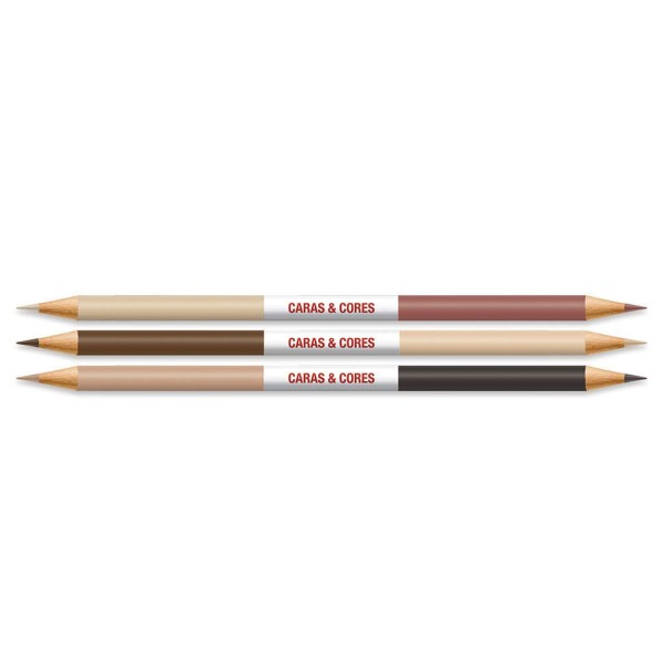 Encontraproduto.com.br - Kit de Estojo Escolar Duplo - Galinha Pintadinha e Lápis de Cor - 24 Cores + 3 - Faber-Castell