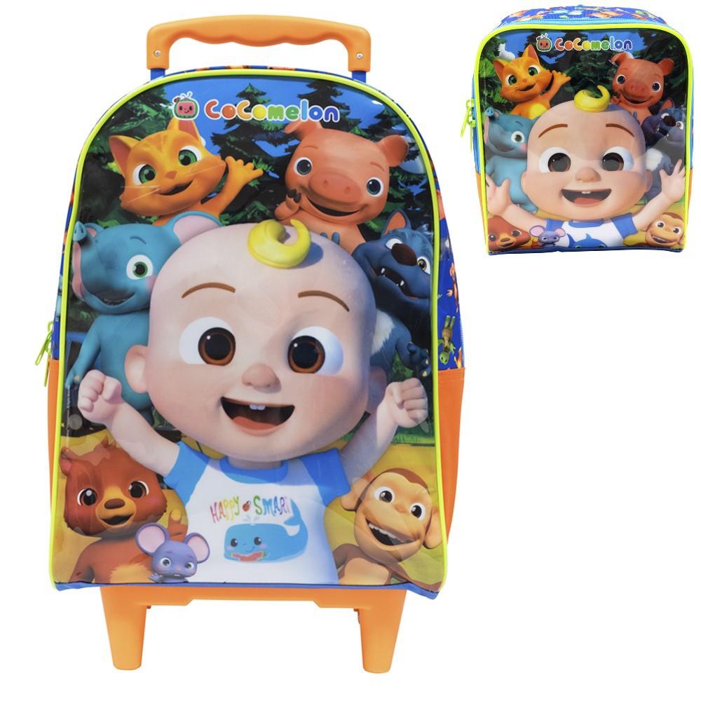 Kit Mochila Rodas Cocomelon JoAozinho Jojo Com Lancheira Xeryus