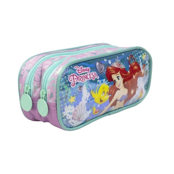 Encontraproduto.com.br - Kit Mochila de Rodinhas e Estojo Xeryus Princesa Ariel Rosa