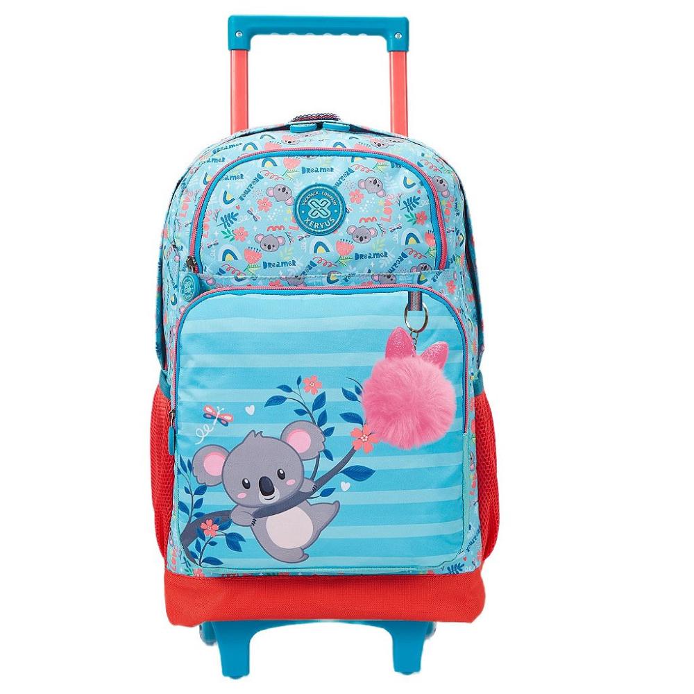Mochila de Rodinhas Xeryus 16 College Coala Azul
