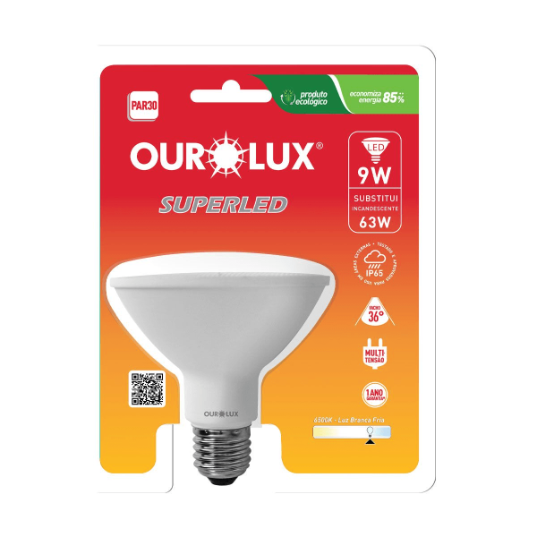 Encontraproduto.com.br - LAMPADA SUPERLED PAR30 9W 6500K OUROLUX