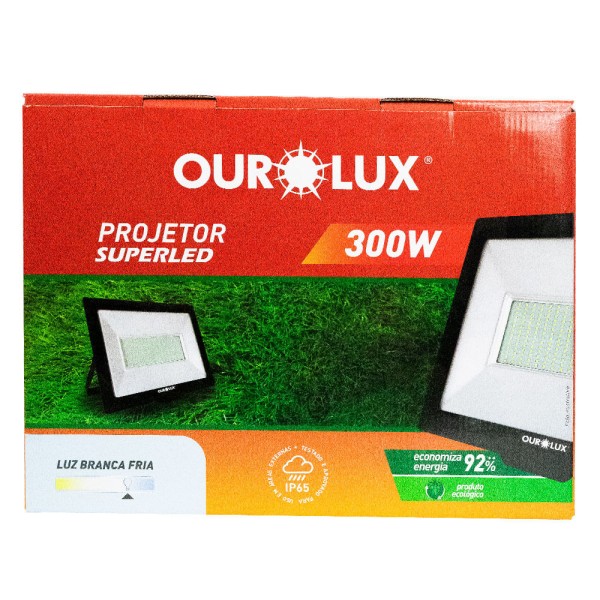 Encontraproduto.com.br - Refletor Led 300w Prova Dágua Holofote 6500k Luz Branca Fria