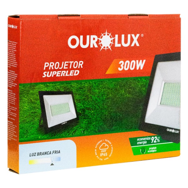 Encontraproduto.com.br - Refletor Led 300w Prova Dágua Holofote 6500k Luz Branca Fria