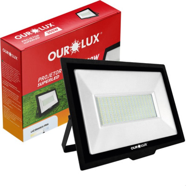 Encontraproduto.com.br - Refletor Led 300w Prova Dágua Holofote 6500k Luz Branca Fria