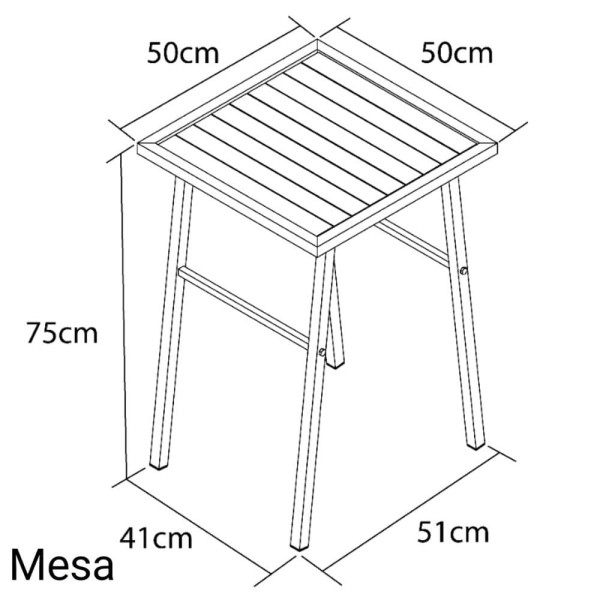 Encontraproduto.com.br - Conjunto de Mesa e 2 Bancos Cromado para Varanda Metalcromo