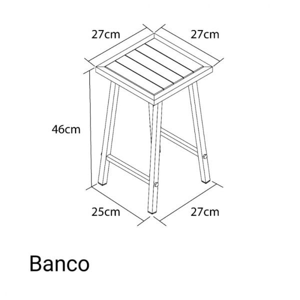 Encontraproduto.com.br - Conjunto de Mesa e 2 Bancos Cromado para Varanda Metalcromo