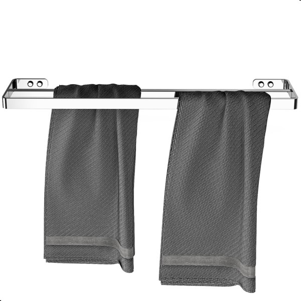 Encontraproduto.com.br - Porta Toalha Duplo Toalheiro Suporte Banheiro Cromado Max