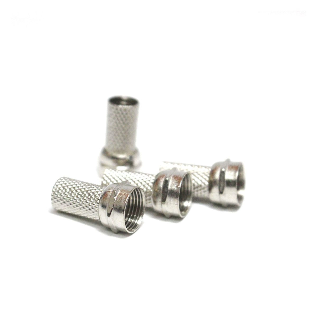 Encontraproduto.com.br - Conector Rg 6 Com Rosca 4 Peças Capte