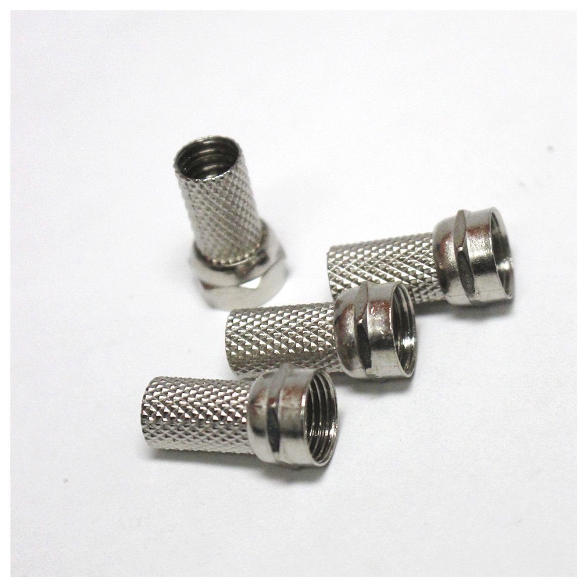 Encontraproduto.com.br - Conector Rg 6 Com Rosca 4 Peças Capte