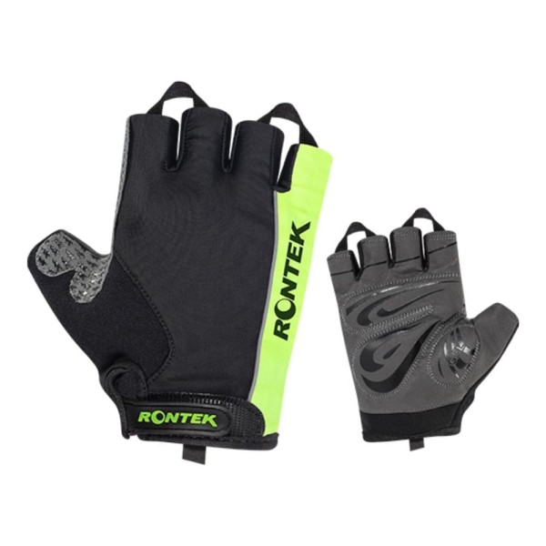 Encontraproduto.com.br - Luva Ciclismo Rontek Rt-22 Gel Unissex - Preta/Amarela