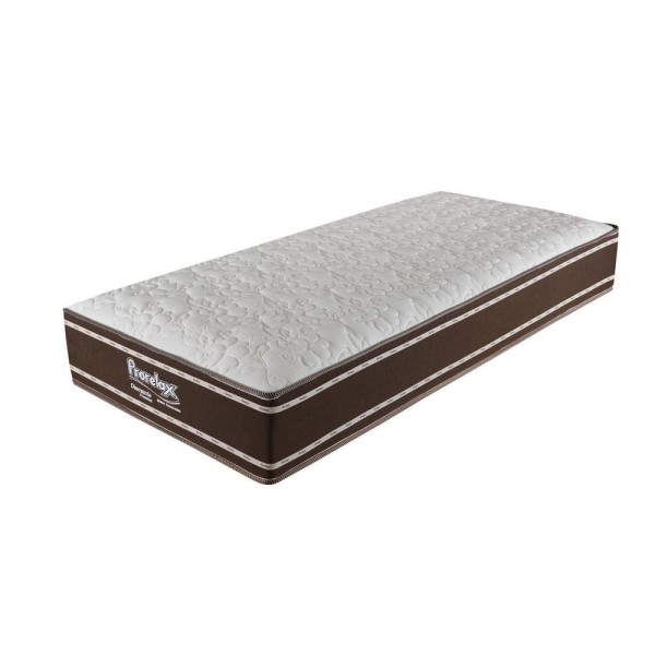 Encontraproduto.com.br - Colchão Box Solteiro Molas Ensacadas 88x188x34 Diamante Prorelax Branco/marrom