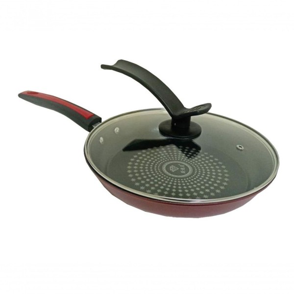 Encontraproduto.com.br - Frigideira Antiaderente Para Indução Com Tampa E Acessorios