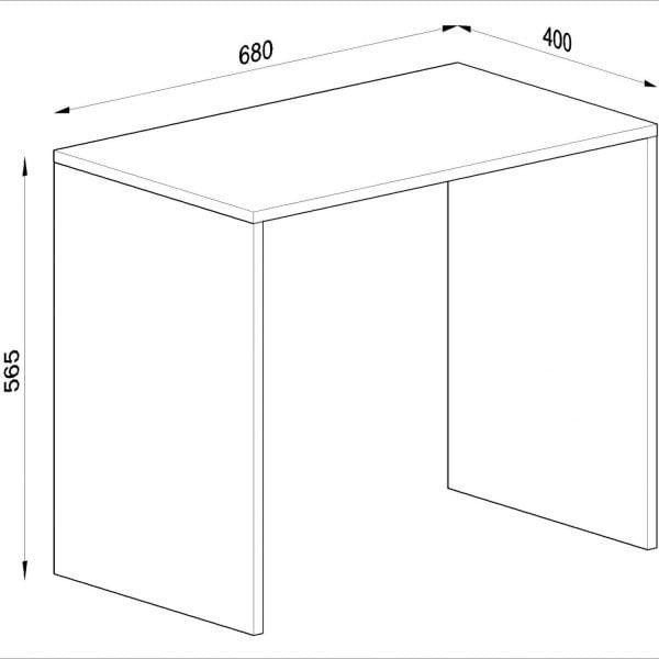 Encontraproduto.com.br - Bancada Kids Em Mdp Finish Foil 68cm Quiditá Branco