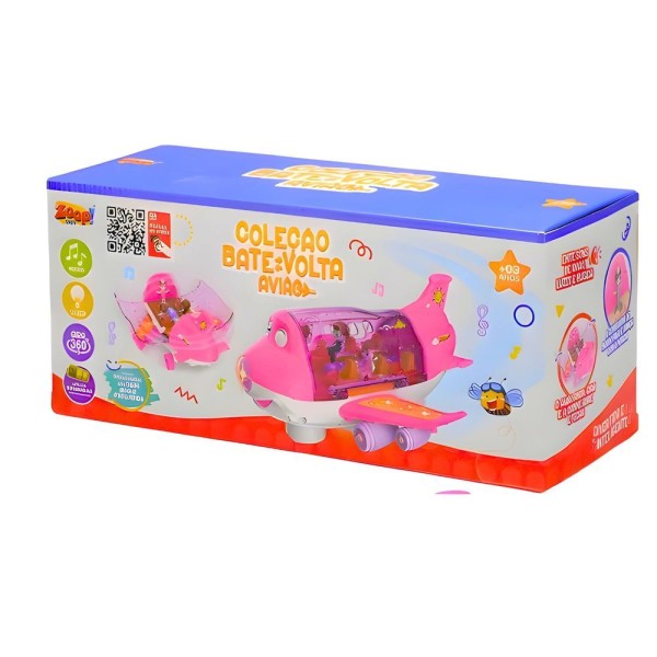 Encontraproduto.com.br - Brinquedo Avião Bate e Volta com Som e Luzes - Zoop Toys