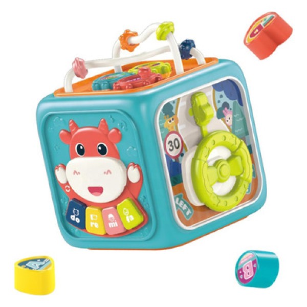 Encontraproduto.com.br - Cubo de Atividades 6 em 1 Educativo C/ Luzes e SONS Zoop TOYS ZP01131