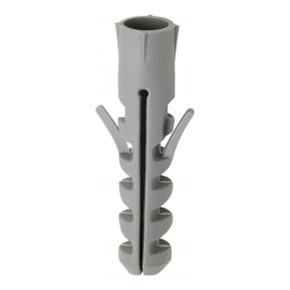 Bucha de Fixação em Nylon 6mm com 20 Peças Cinza