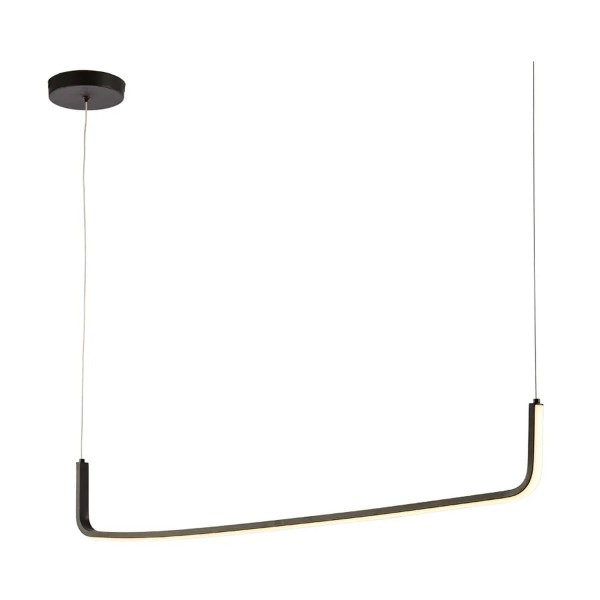 Lustre Luminaria Luxo LED Titanium 3000k Preto Para Teto