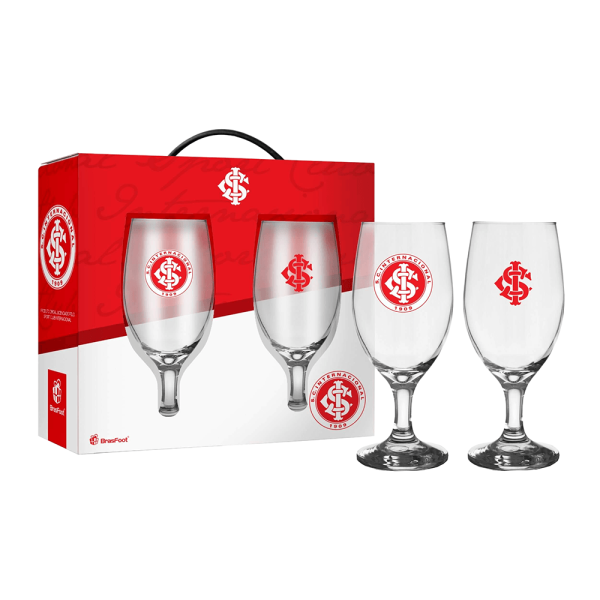 Encontraproduto.com.br - Conjunto Taças 2 Peças 330ml Inter Brasfoot - 2701