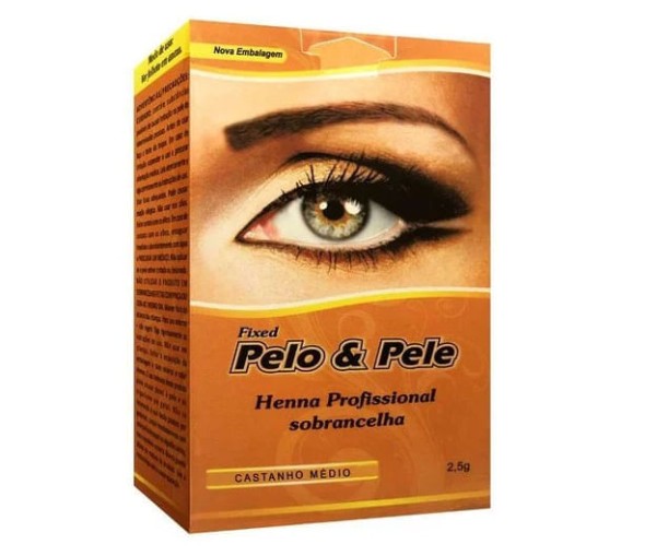 Encontraproduto.com.br - Henna Para Sobrancelha Pelo E Pele Castanho Medio 1,5G