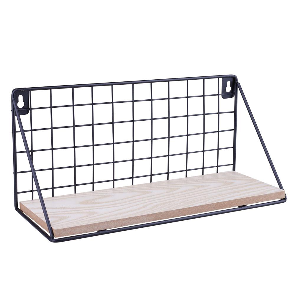 Nicho Prateleira 29.5x11x14cm Metal Decorativa Imporiente Preto
