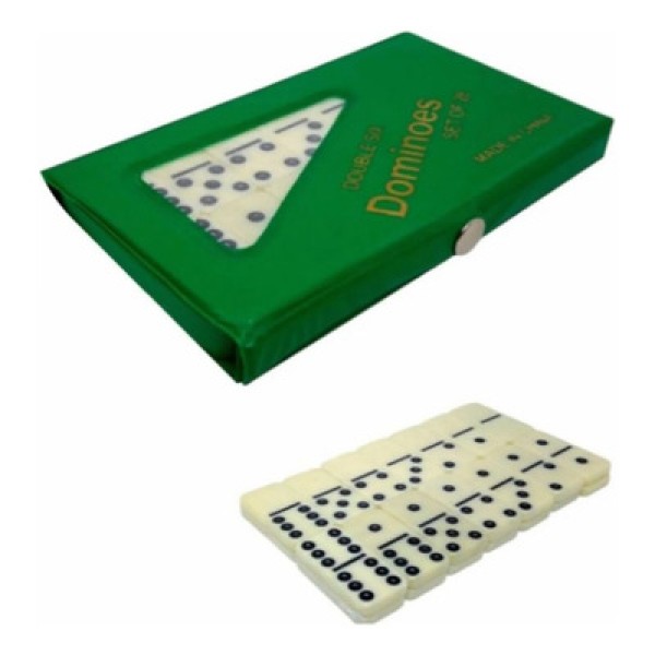 Encontraproduto.com.br - Jogo - Dominó Double Six Profissional De Osso Com Estojo e 28 Peças