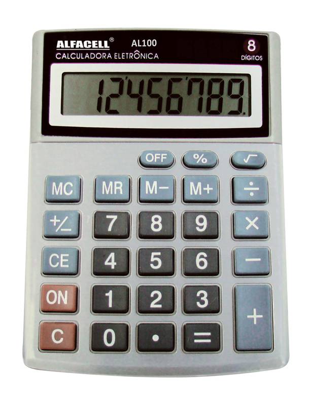 Encontraproduto.com.br - Calculadora Eletrônica de Mesa 8 Dígitos 14x10cm Imporiente