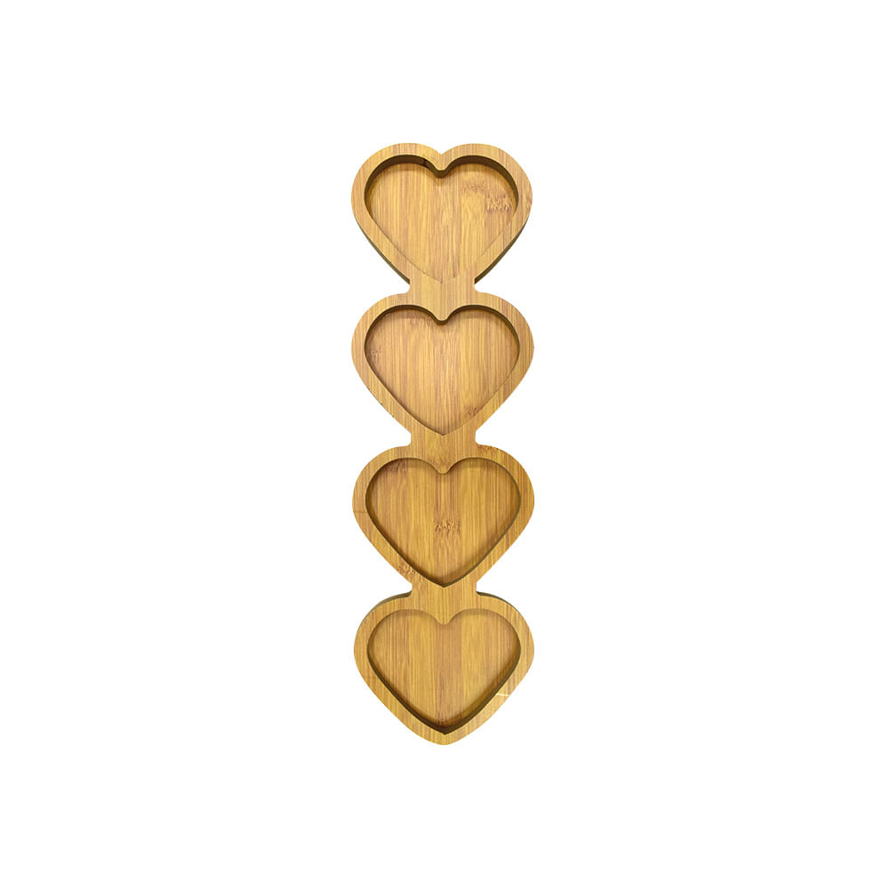 Encontraproduto.com.br - Petisqueira Mdf Com 4 Divisórias Coração - Imporiente