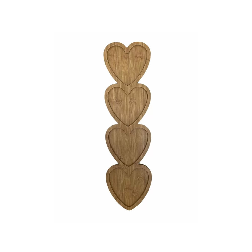 Encontraproduto.com.br - Petisqueira Mdf Com 4 Divisórias Coração - Imporiente