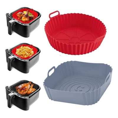 Encontraproduto.com.br - Forma para Air Fryer de Silicone 20CM - IMPORIENTE