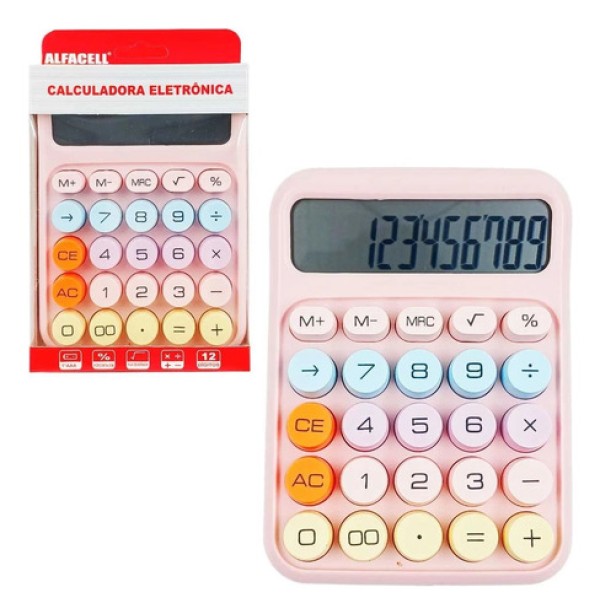 Encontraproduto.com.br - Calculadora de Mesa 16x11cm em Plástico Alfacell