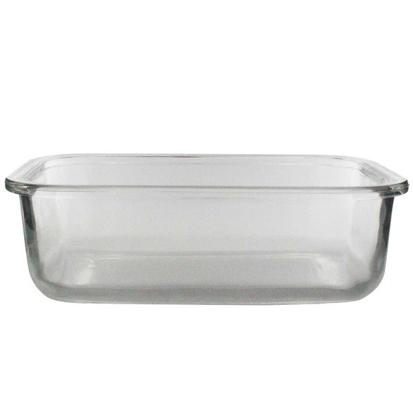 Encontraproduto.com.br - Pote Retangular C/ Tampa Bambu 640ml em Vidro Casita