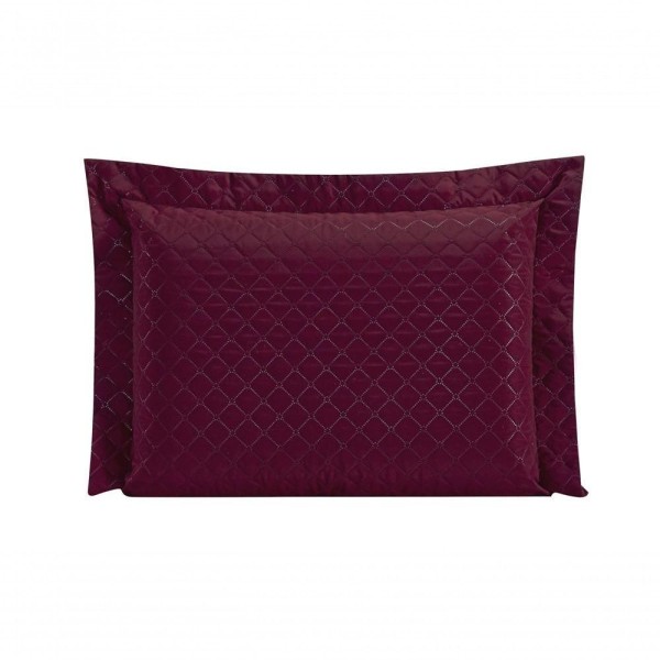 Encontraproduto.com.br - Porta Travesseiro Requinte Liso Vinho Enxovais Aquarela