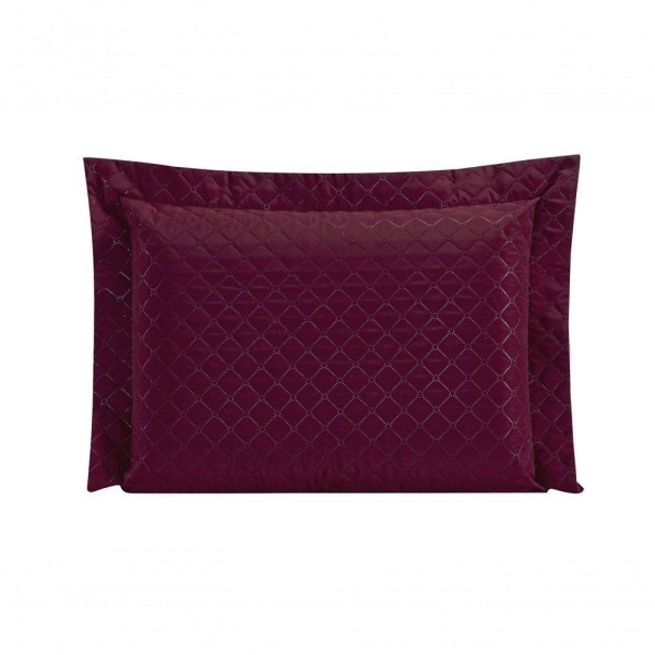 Encontraproduto.com.br - Porta Travesseiro Requinte Liso Vinho Enxovais Aquarela