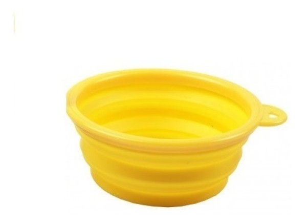 Encontraproduto.com.br - Comedouro Portátil PET Alimentação no Passeio do Cachorro Silicone Cor Sortido