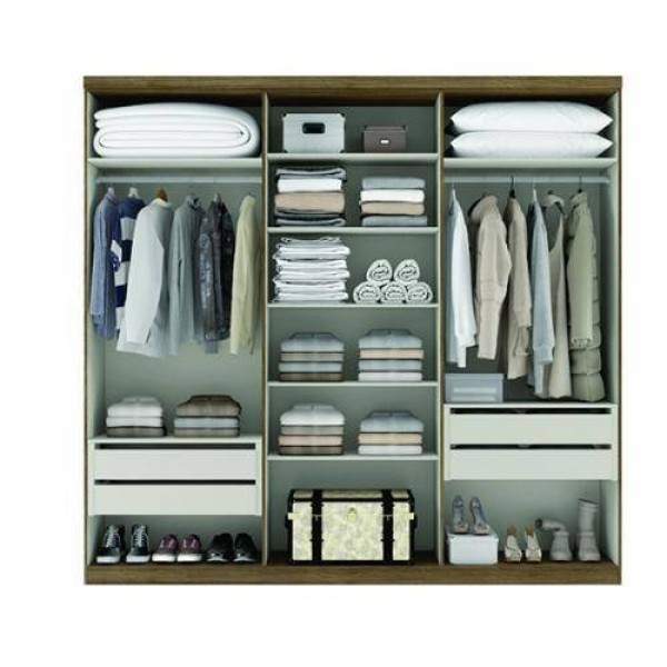 Encontraproduto.com.br - Guarda-Roupa 6 Portas THB Passione 4 Gavetas Carvalho E Teka 4456