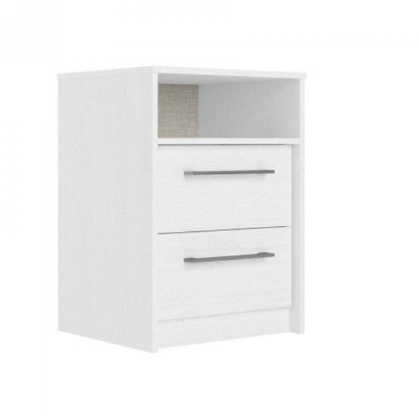 Mesa De Cabeceira Thb Sensys New 2 Gavetas Branco