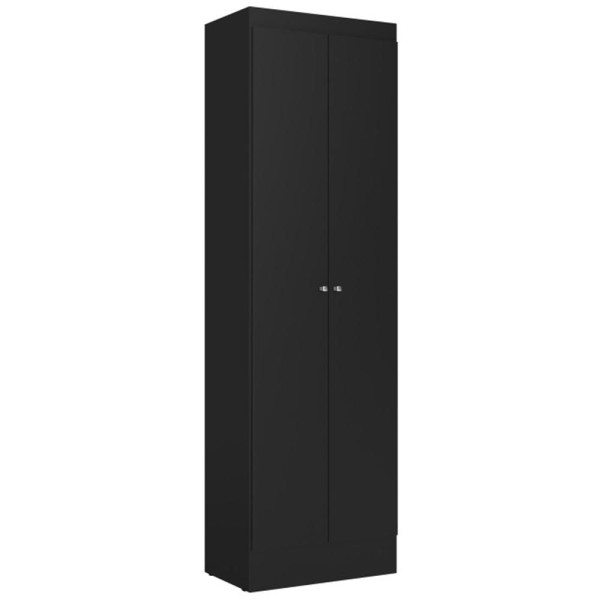 Armário Multiuso THB Space 2 Portas Preto, 55 cm