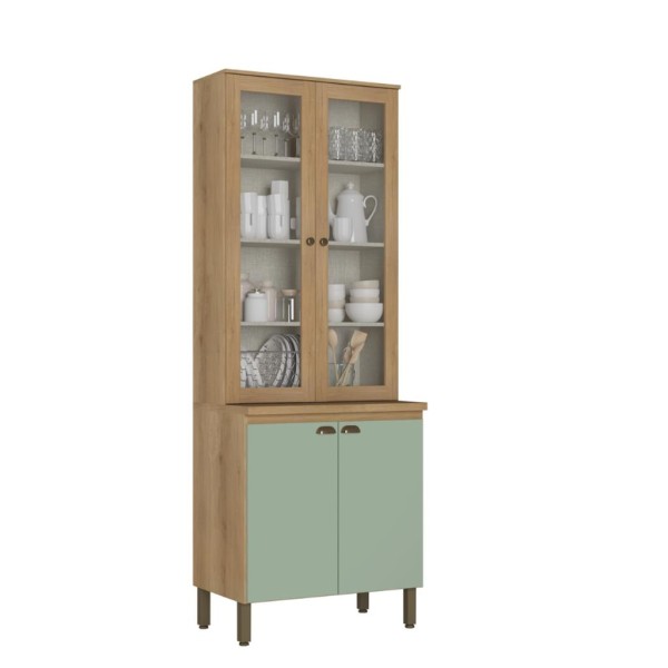 Encontraproduto.com.br - Cristaleira 4 Portas Com Vidro Finesse THB