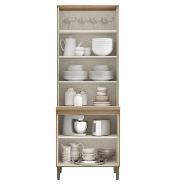 Encontraproduto.com.br - Cristaleira 4 Portas Com Vidro Finesse THB