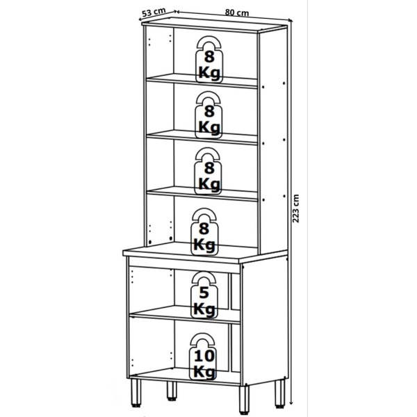 Encontraproduto.com.br - Cristaleira 4 Portas Com Vidro Finesse THB