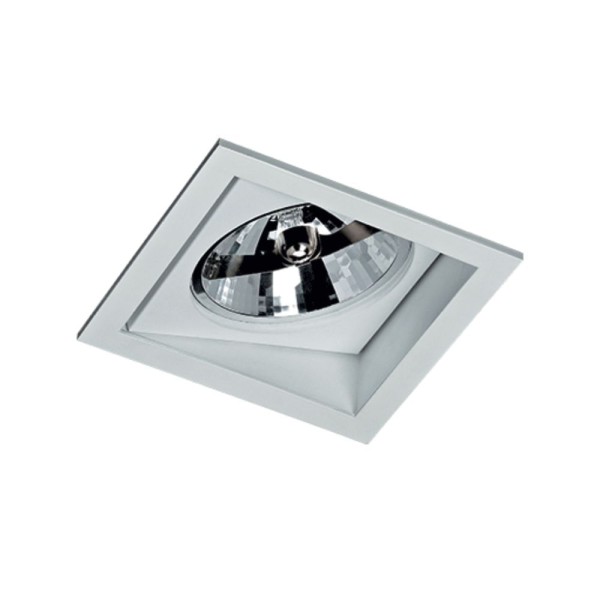 Spot de Embutir Quadrada Direcionável Para 1 Lâmpada AR111 GU10 Branco Laini Revoluz