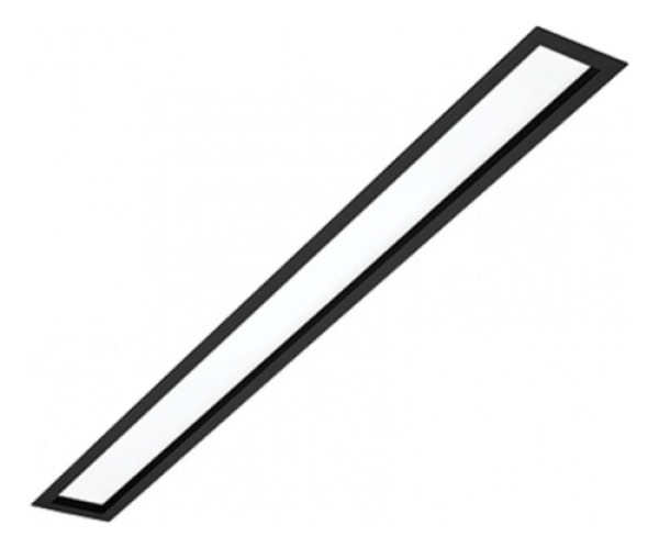 Luminaria Embutir Retangular 2X32W T8 Preto Acrílico Leitoso Ri-E635 Ideia Revoluz