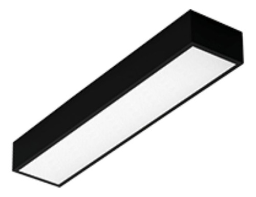 Encontraproduto.com.br - Luminária de Sobrepor Retangular Para 2 Lâmpadas 16W T8 Preto Ideia Revoluz