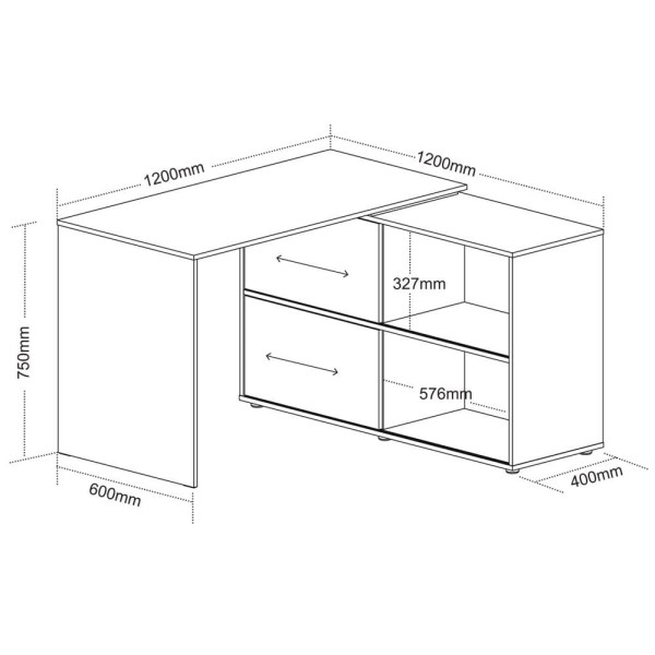 Encontraproduto.com.br - Mesa para Computador 2 Portas de Correr Mingle Artany