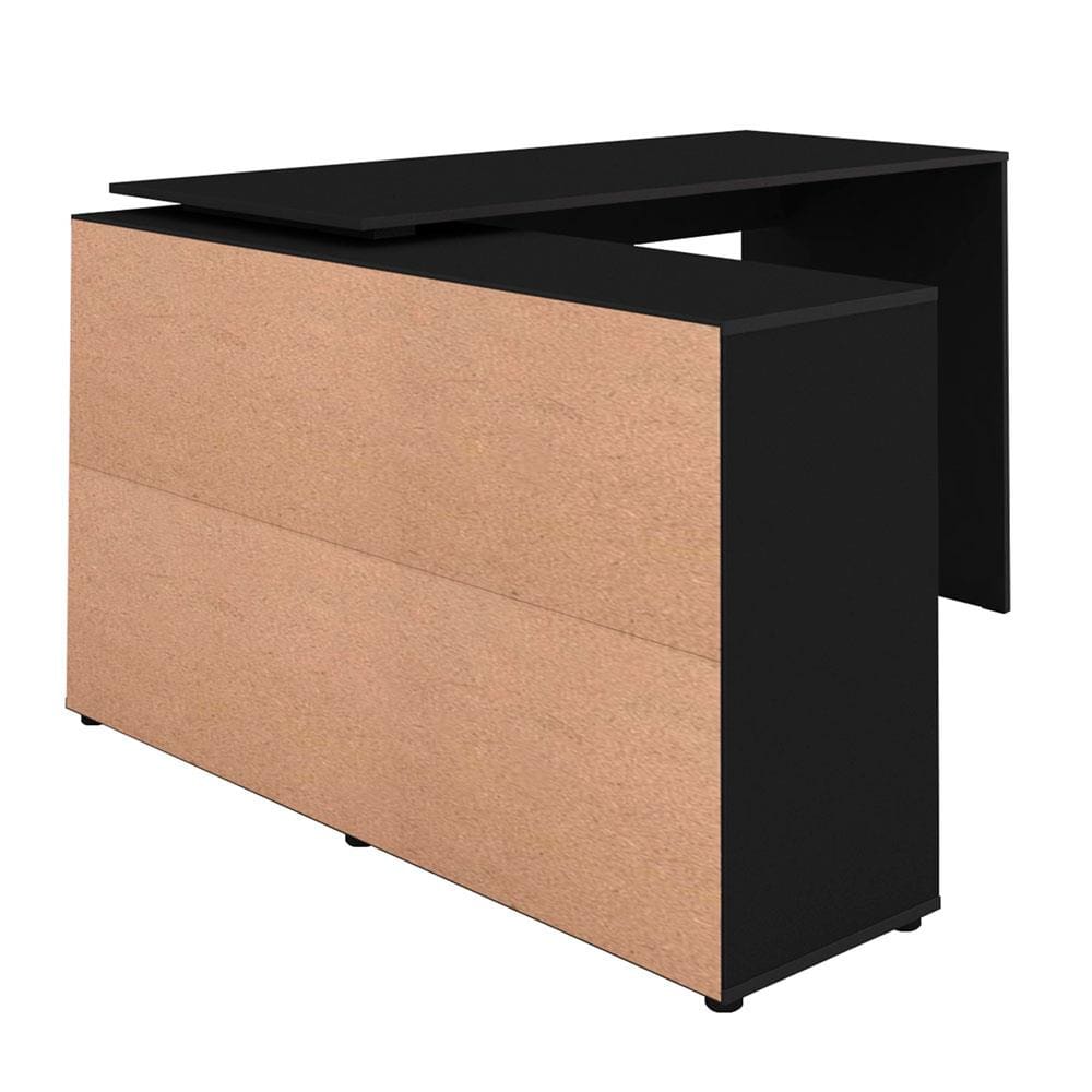 Encontraproduto.com.br - Mesa Para Computador de Canto  Artany com 8 Nichos Nero