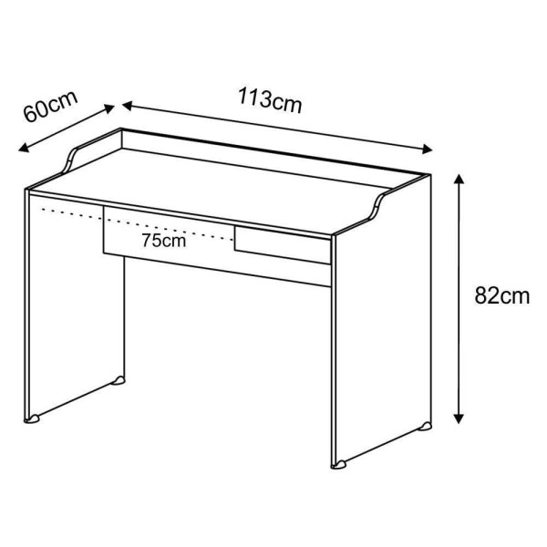 Encontraproduto.com.br - Mesa para Computador Escrivaninha Slim Web 1 Gaveta - Artany