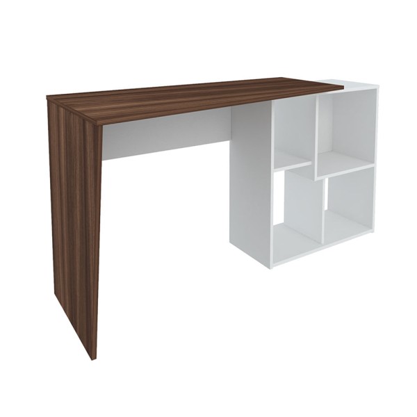Encontraproduto.com.br - Escrivaninha Urban com 04 Nichos Ipe e Branca