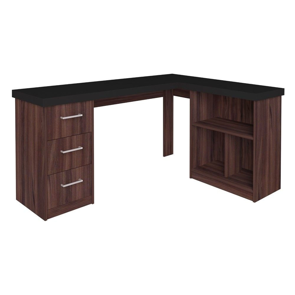 Encontraproduto.com.br - Escrivaninha 3 Gavetas com Nichos Flex Mali Artany