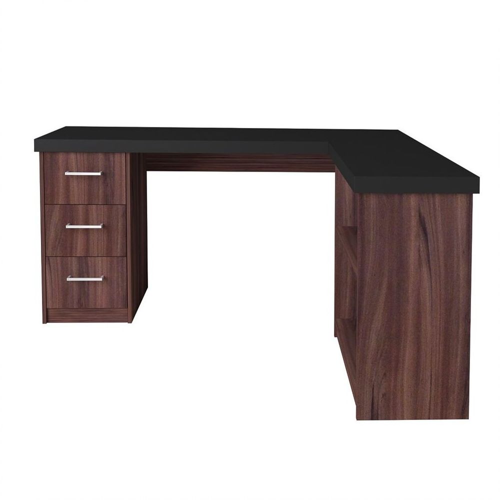 Encontraproduto.com.br - Escrivaninha 3 Gavetas com Nichos Flex Mali Artany